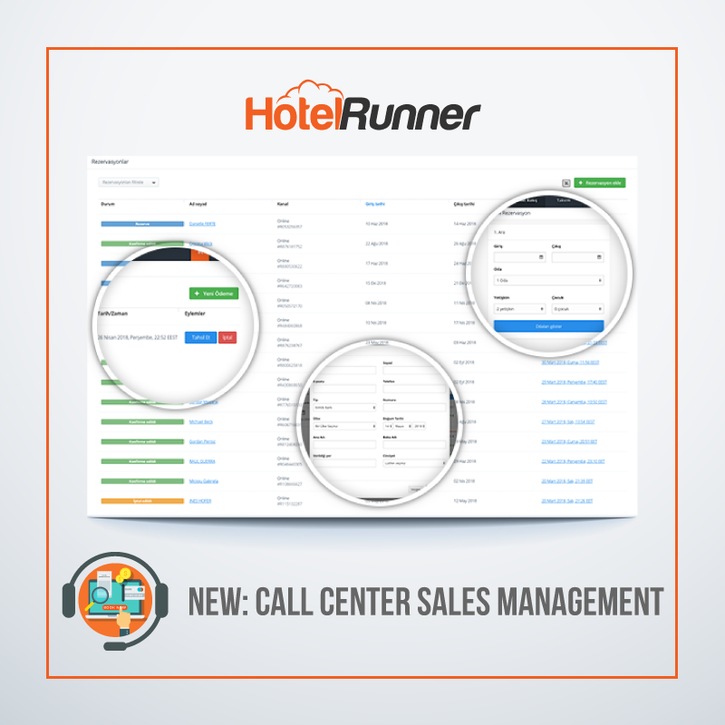 Get reservations and payments via your call center!