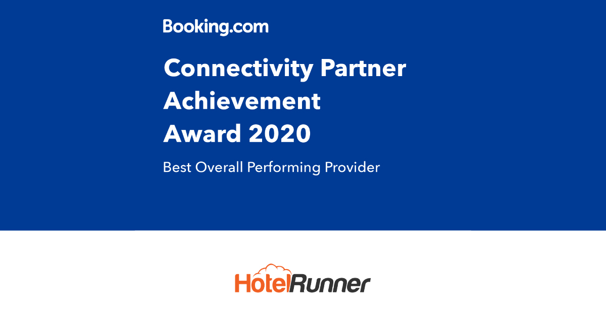 HotelRunner Selected as "Best Overall Performing Provider" by Booking.com