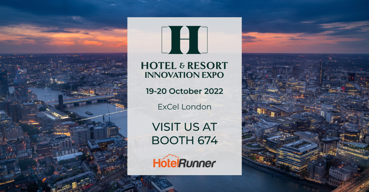 HotelRunner attends Hotel & Resort Innovation Expo London between 19 - 20 October